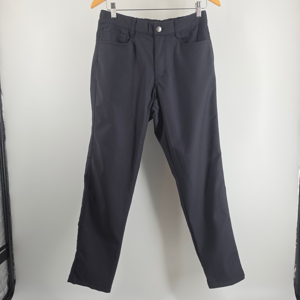 Bearbottom Clothing Mens Black Stretch Chino Pants Size M 30 Elastic Waist